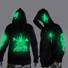 Barbara Glowing in The Niight Ghost Dance Hoodie