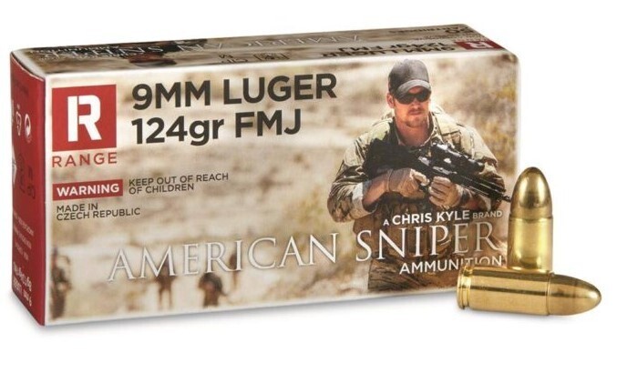 American Sniper Range, 9mm, FMJ, 124 Grain