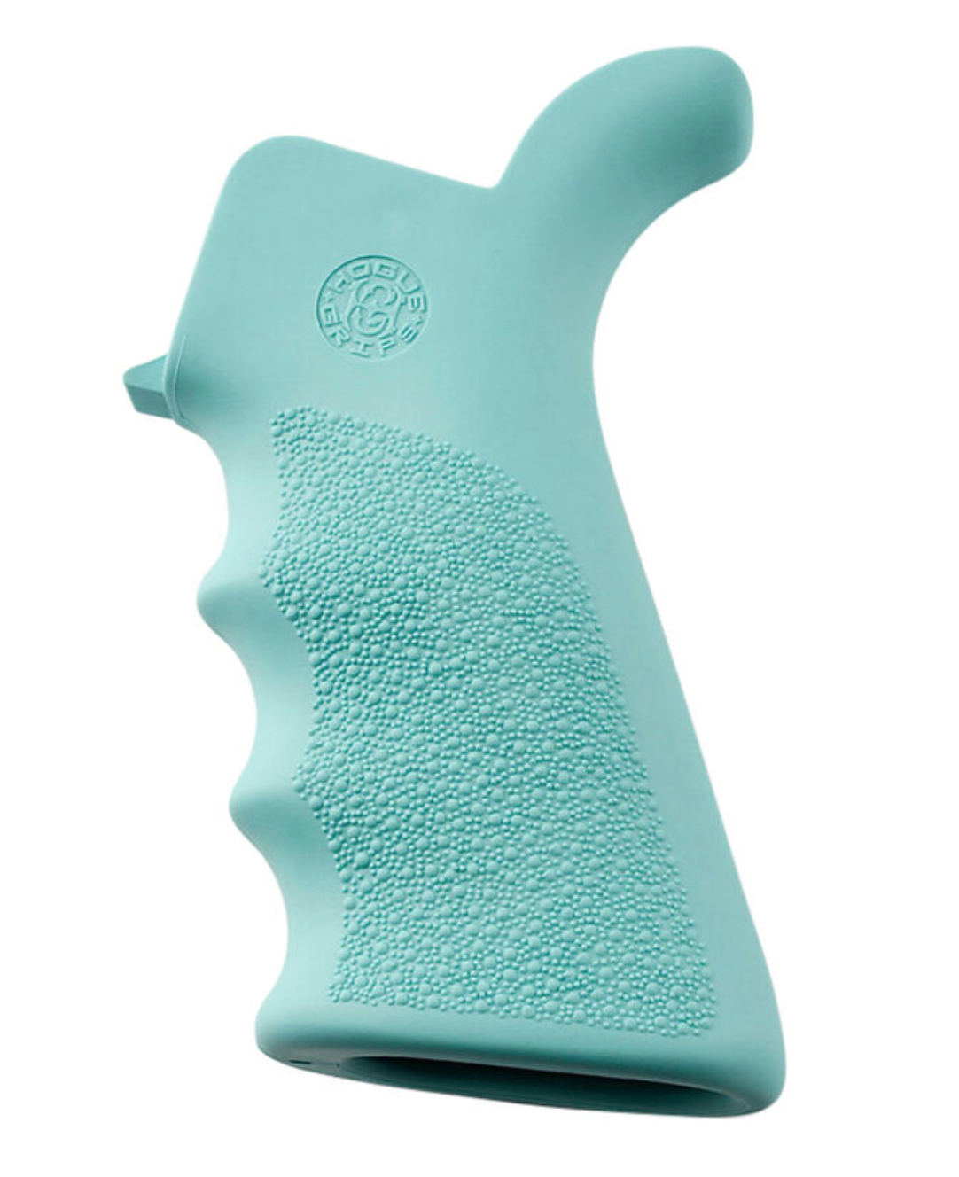 Hogue AR-15/M16 OverMolded Rubber Pistol Grip With Finger Grooves Aqua