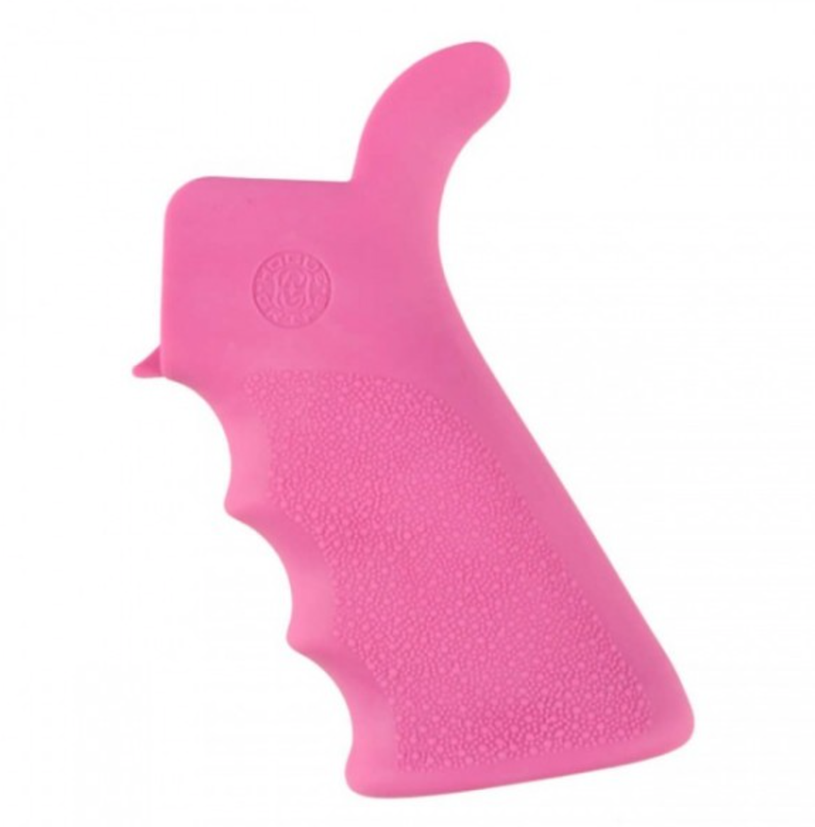 Hogue AR-15/M16 OverMolded Rubber Pistol Grip With Finger Grooves and Beaver Tail Pink