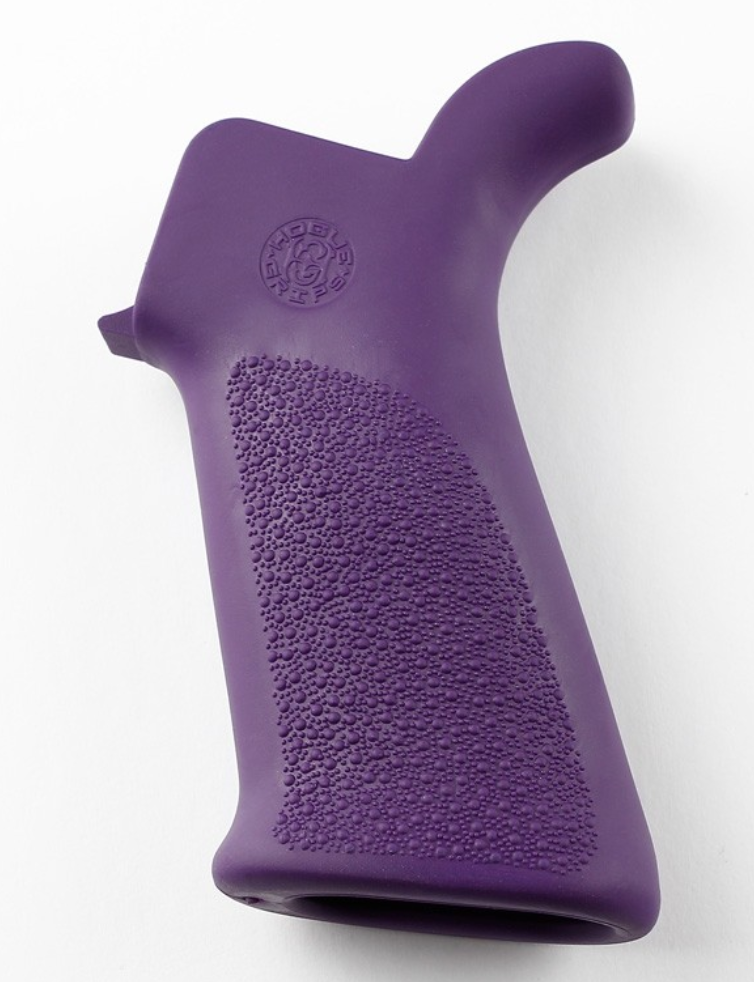 Hogue AR-15/M16 OverMolded Rubber Pistol Grip With Beavertail Purple