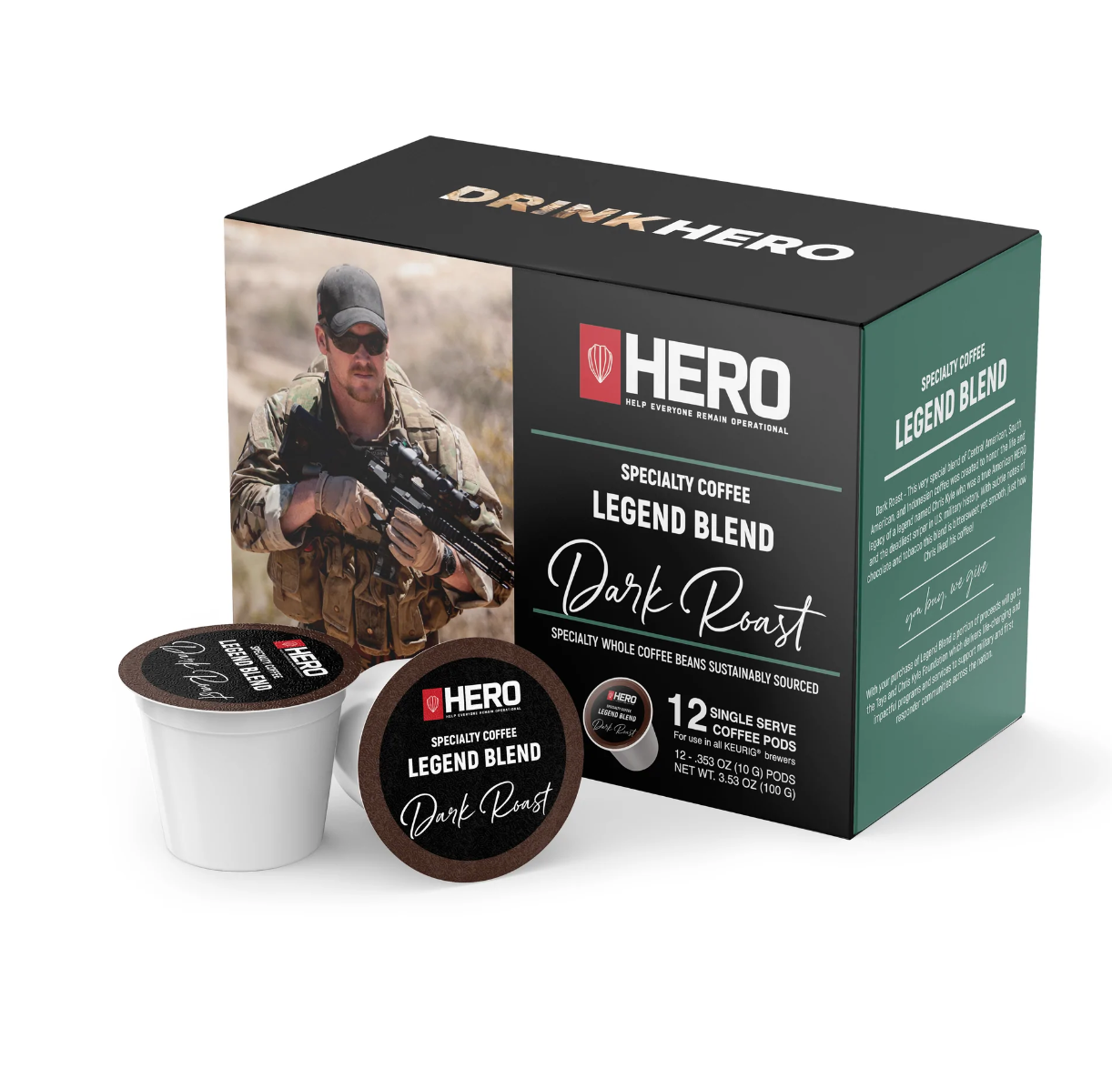 HERO Legend Blend Dark Roast Coffee Pods
