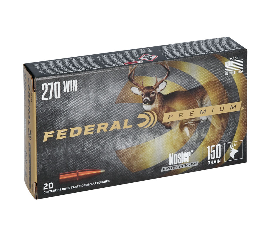 Federal Premium - 270 WIN - 150gr Nosler Partition - 20rd Box