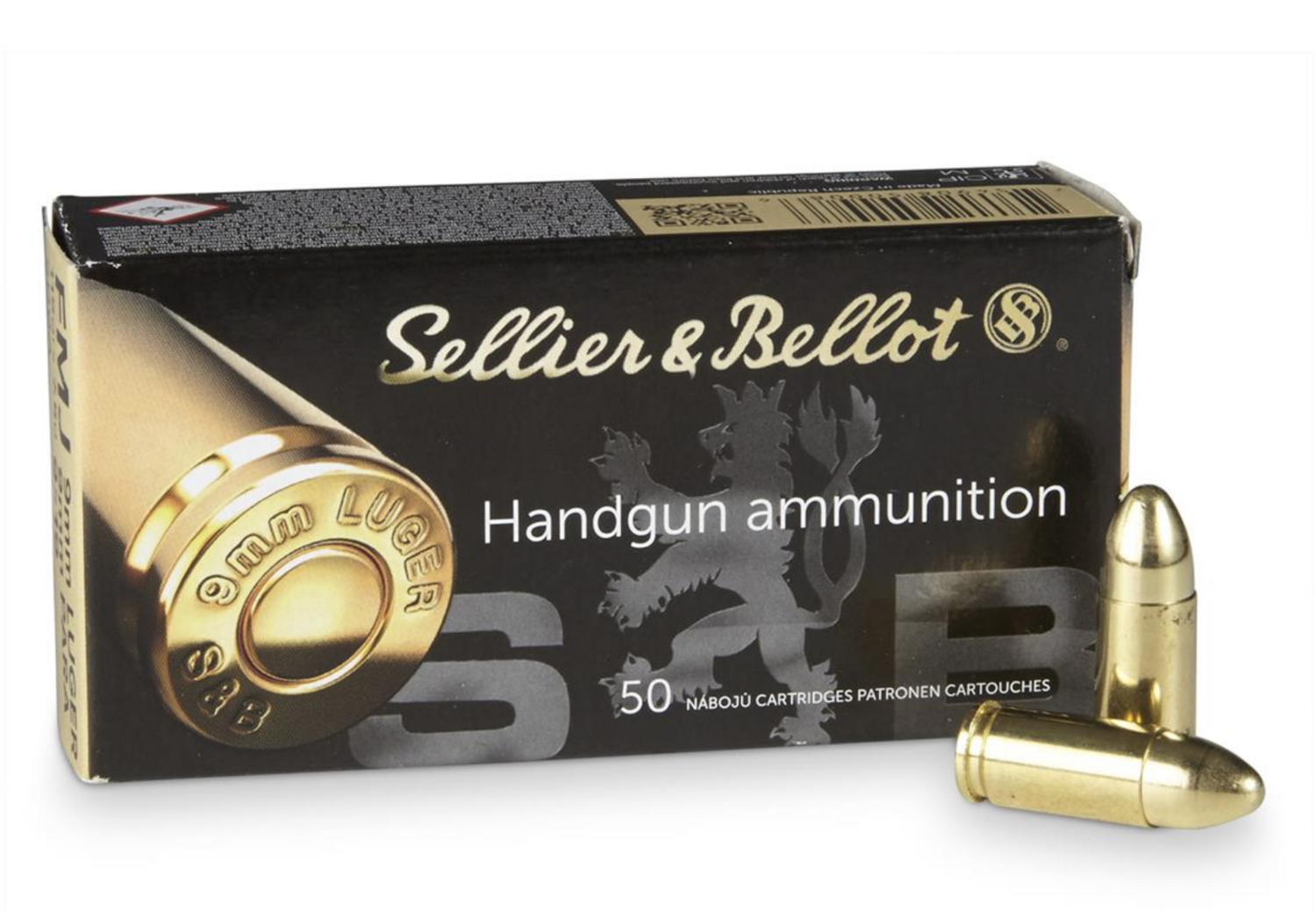 Sellier & Bellot Pistol & Revolver Ammo 9mm Luger 115 gr FMJ 50/box