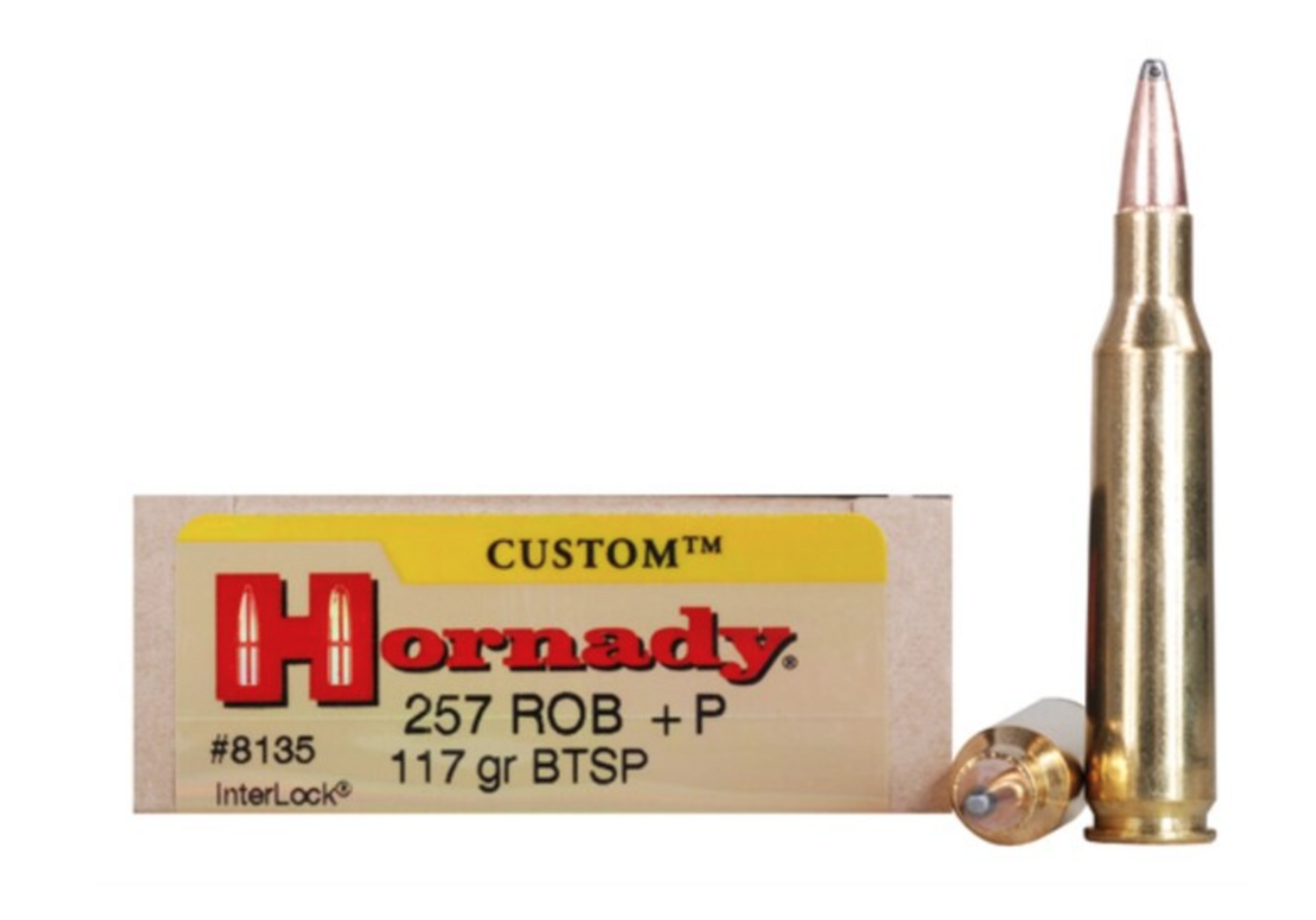 Hornady Custom - 257 Roberts +P - 117gr BTSP - 20rd Box