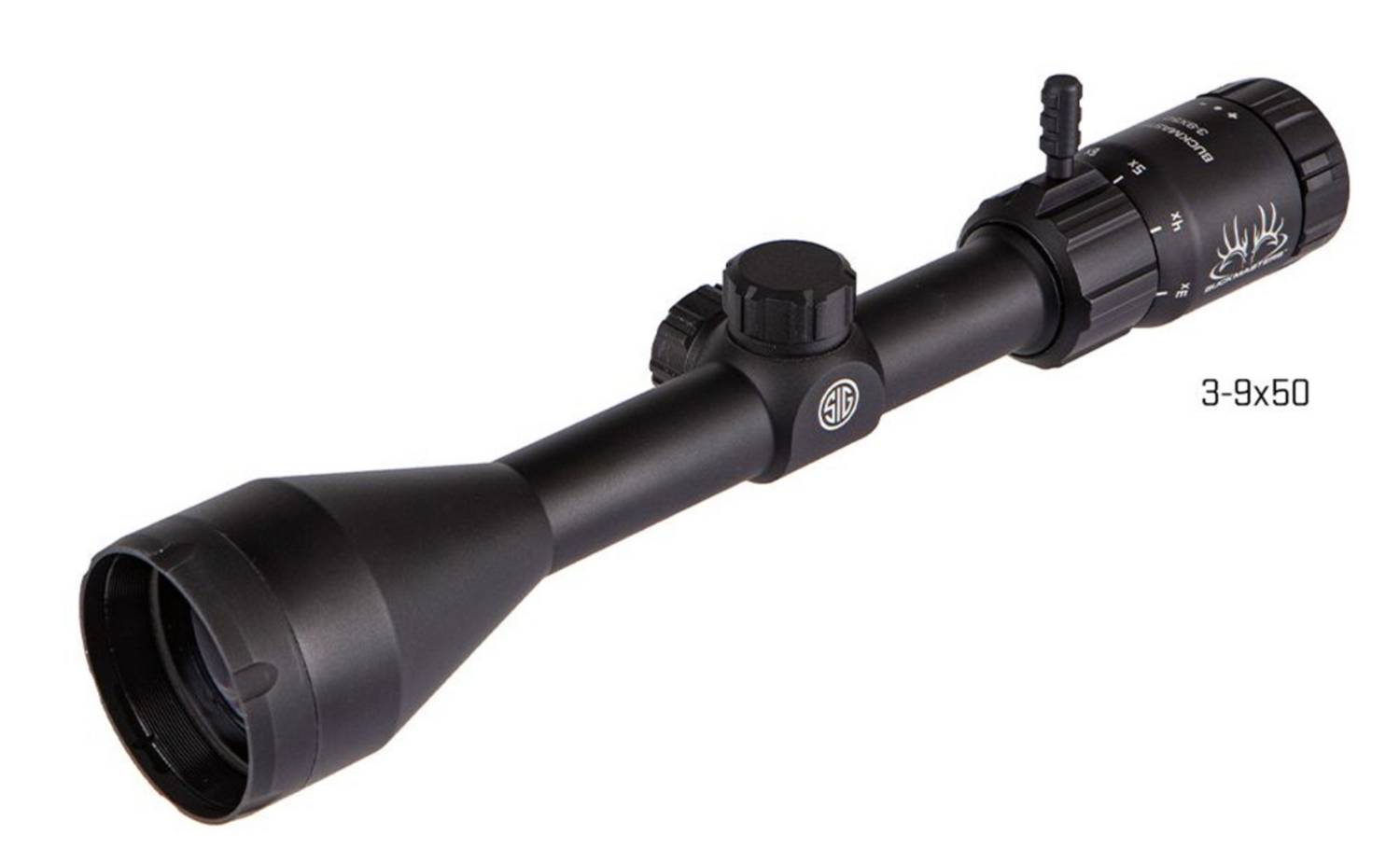 SIG Sauer Buckmaster 3-9x 50mm Riflescope with BDC Reticle 1" Tube Diameter MOA Adjustment Black