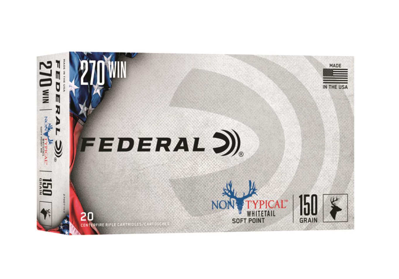 Federal Non-Typical .270 Win Ammunition 20 Rounds 150 Grain SP Bullet 2390fps
