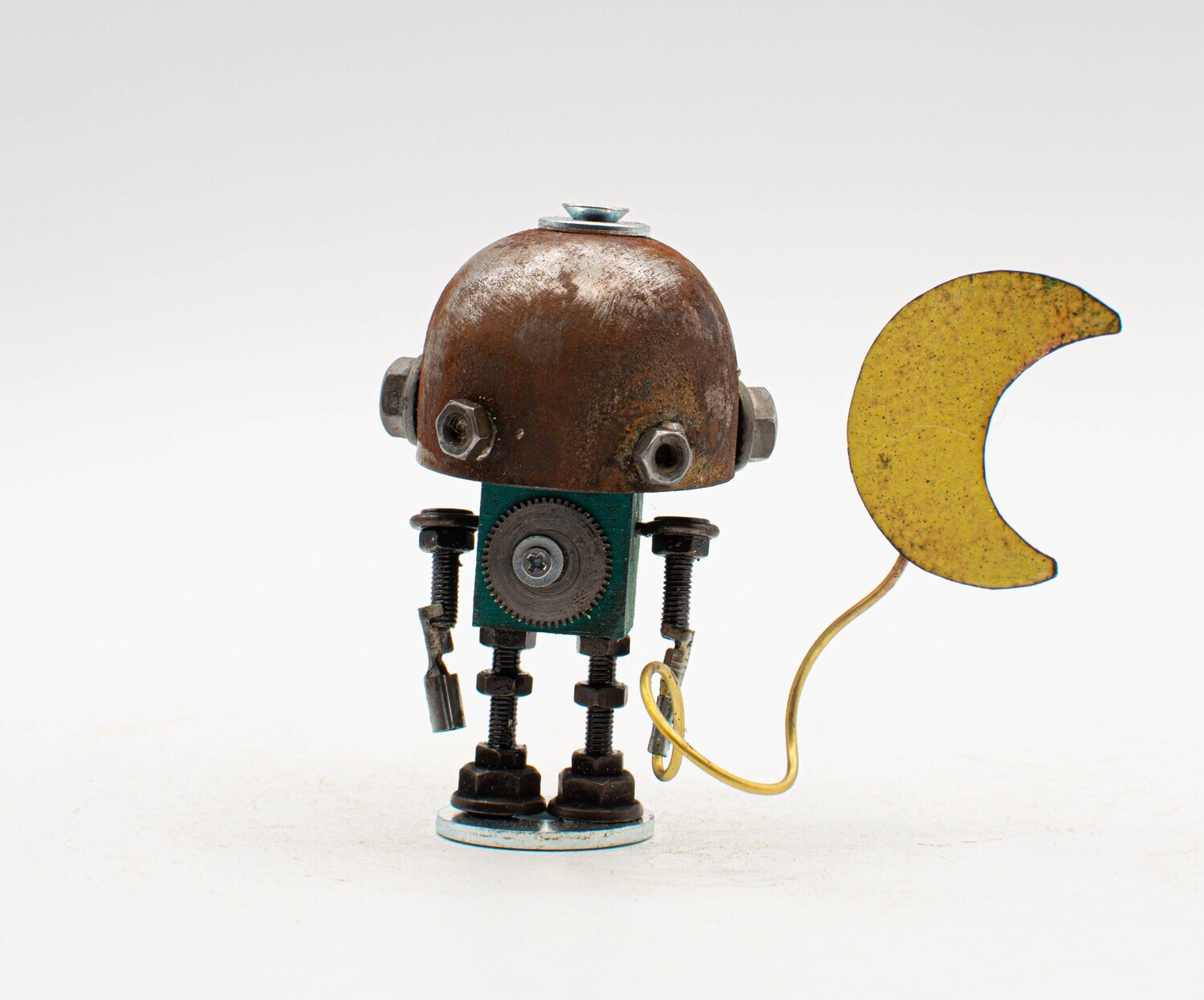 MINIBOT scultura robot fatto a mano