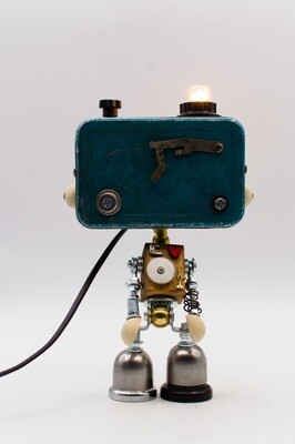Robot table lamp handmade