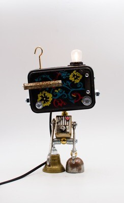 Robot lampada da tavolo snodabile fatta a mano