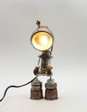 Robot table lamp handmade