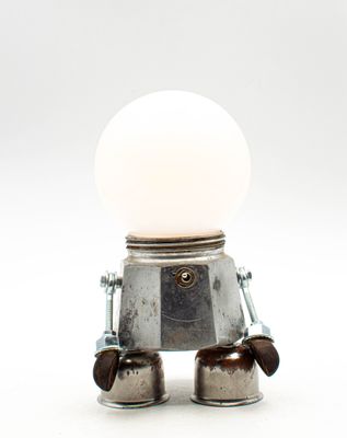 Robot table lamp USB Type C "RECHARGEABLE" jointed handmade