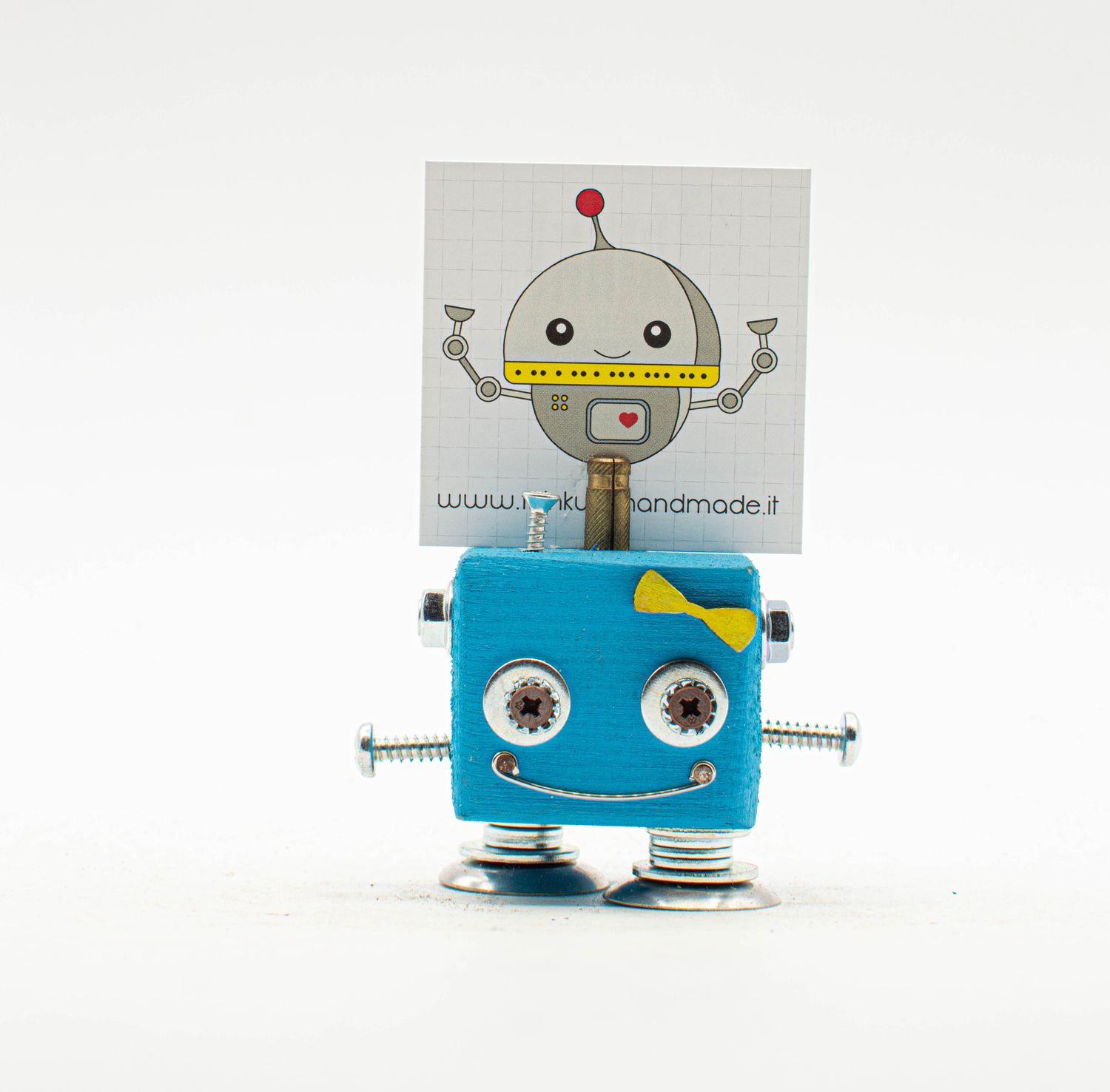 Portafoto da tavolo robot BLU. Bomboniera, segnaposto fatto a mano Portafoto da tavolo robot BLU. Bomboniera, segnaposto fatto a mano