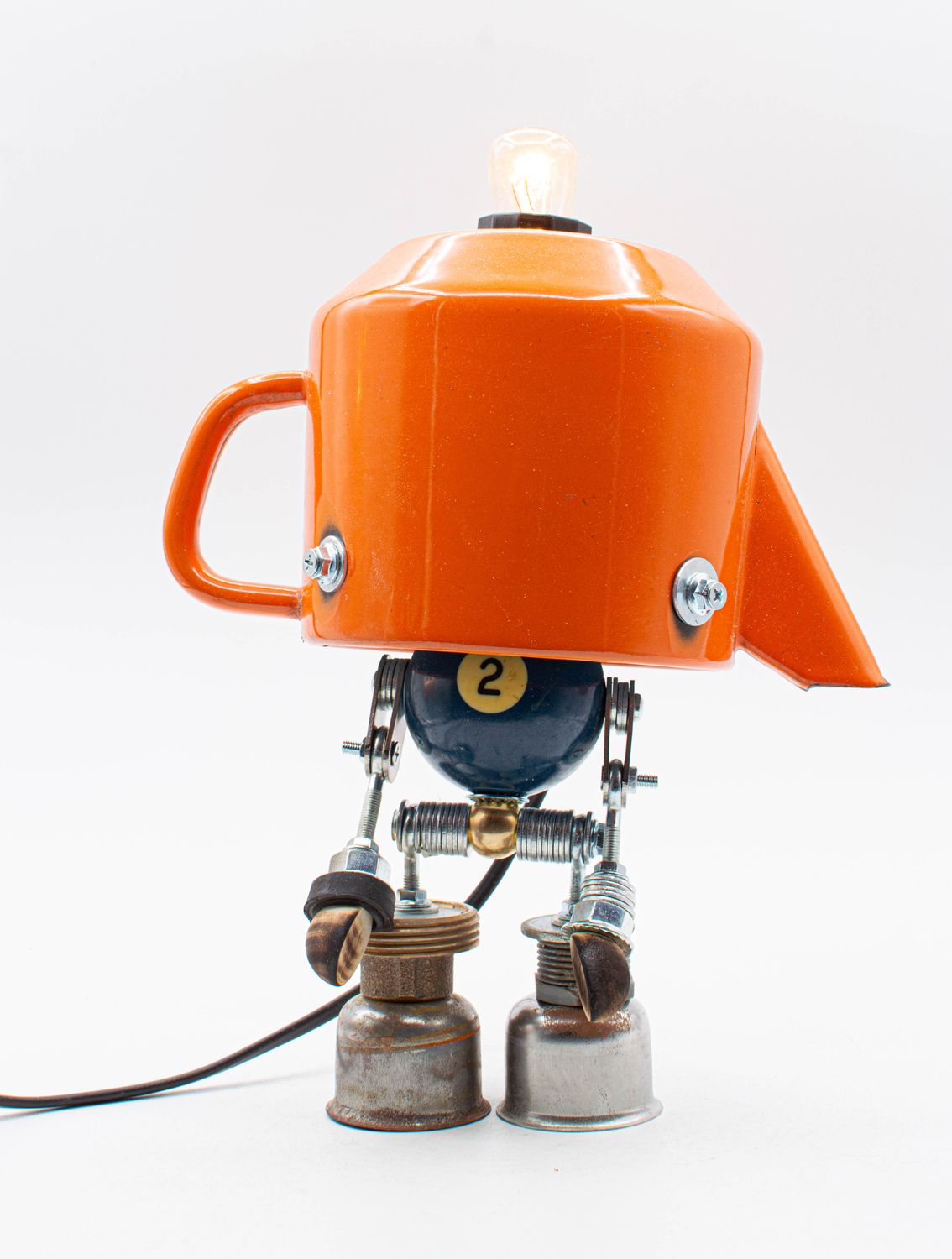 Robot lampada da tavolo stile "TEIERA" fatta a mano