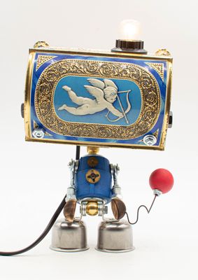 Robot lampada da tavolo stile Robot lampada da tavolo stile "CUPIDO" fatta a mano
