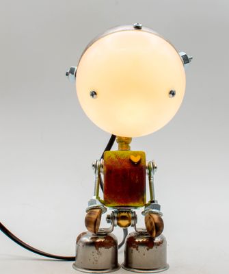 Robot lampada da tavolo stile "KODAMA" snodabile fatta a mano