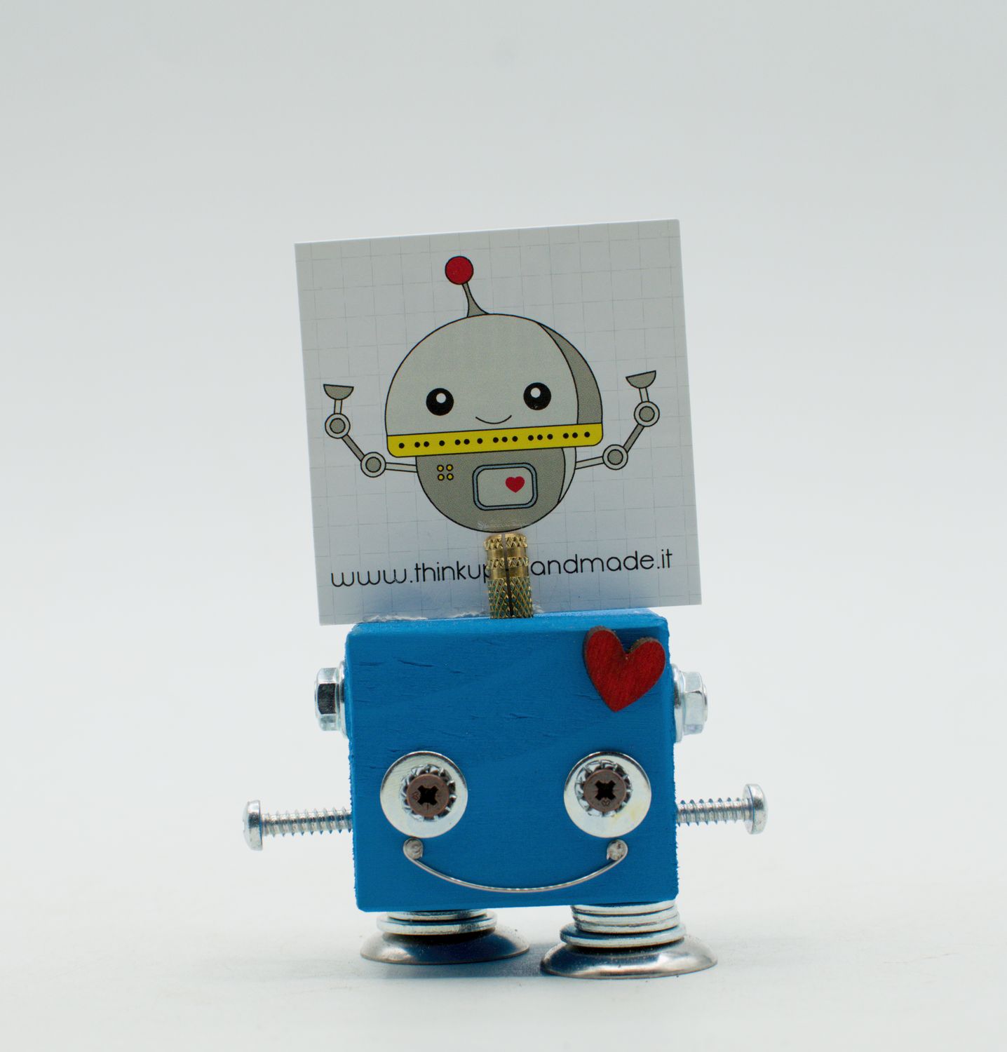 Portafoto da tavolo robot AZZURRO. Bomboniera, segnaposto fatto a mano Portafoto da tavolo robot AZZURRO. Bomboniera, segnaposto fatto a mano