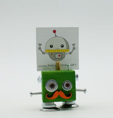 Portafoto da tavolo robot VERDE. Bomboniera, segnaposto fatto a mano Portafoto da tavolo robot VERDE. Bomboniera, segnaposto fatto a mano
