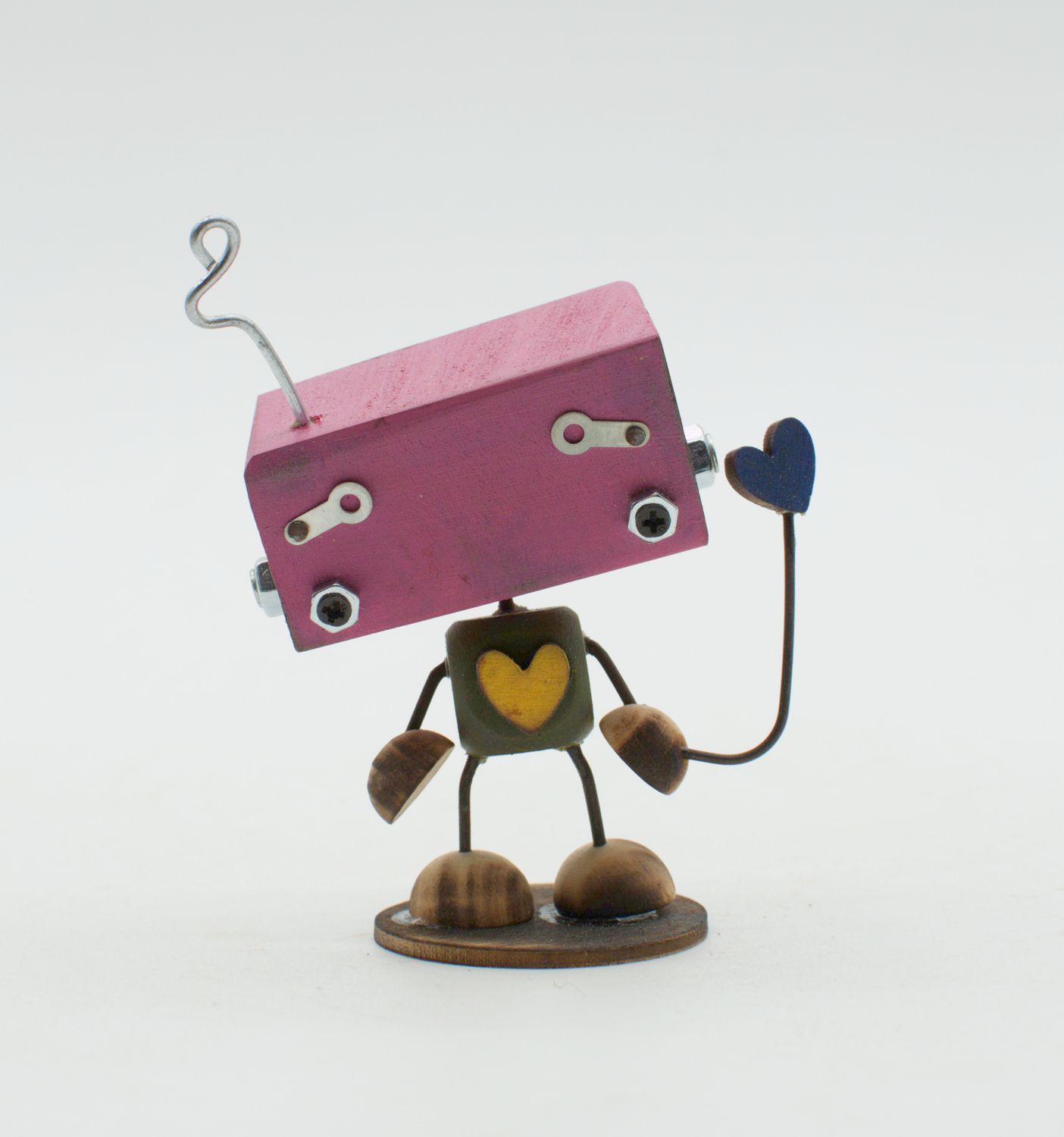 MINIBOT scultura robot fatto a mano