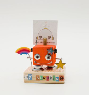 Portafoto da tavolo robot "MY SUNSHINE. Bomboniera, segnaposto fatto a mano