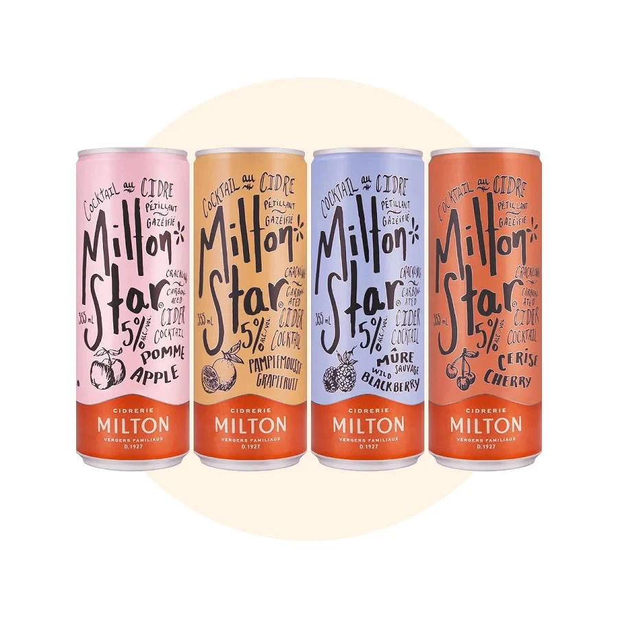 4 x 355ml Milton Star 4 Variétés découverte