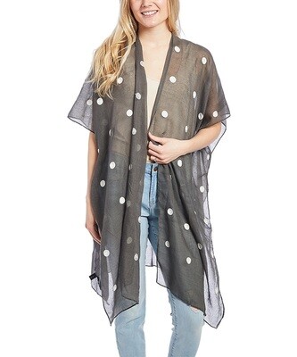 J & X:  Embroidered Polk A Dot Cover Up