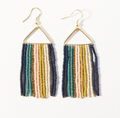INK + ALLOY: Teal Mix Stripe Earring