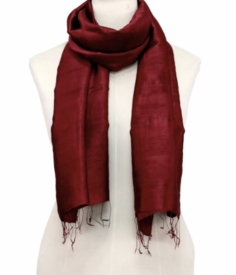 NOVICA: Shimmering Crimson Silk Scarf