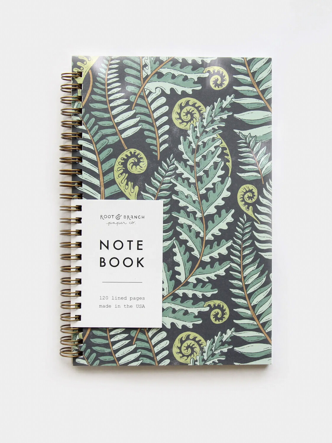 Root & Branch Paper Co: Forest Fern Spiral Bound Notebook