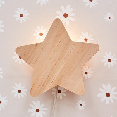 Wood Is Beautiful (Hout Is Prachtig): Wooden Wall Star Lamp