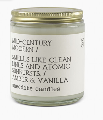 Anecdote Candles: Mid-century Modern Glass Jar Candle