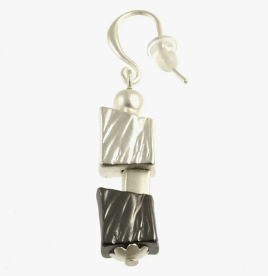 Origin Jewelry: Matte Cube Earring- Silver