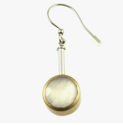 Origin Jewelry: Resin/Alum Drop Earring- White