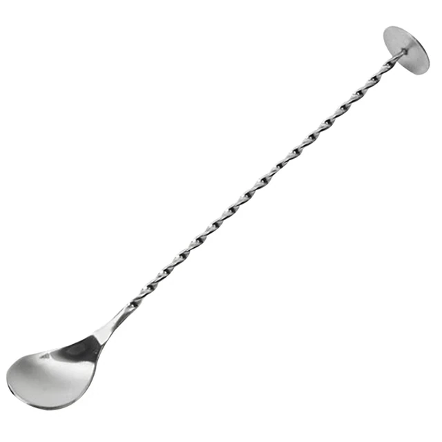 Twisted Bar Spoon / Flat Muddler end 8&quot;
