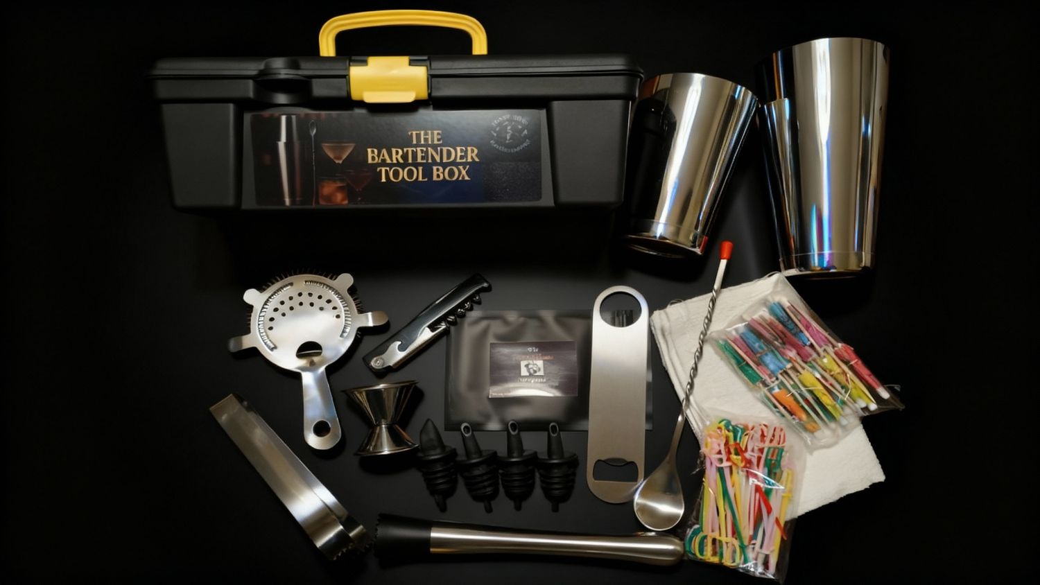 Bartender Tool Box Professional Bartending Kit (2-Tin Edition)