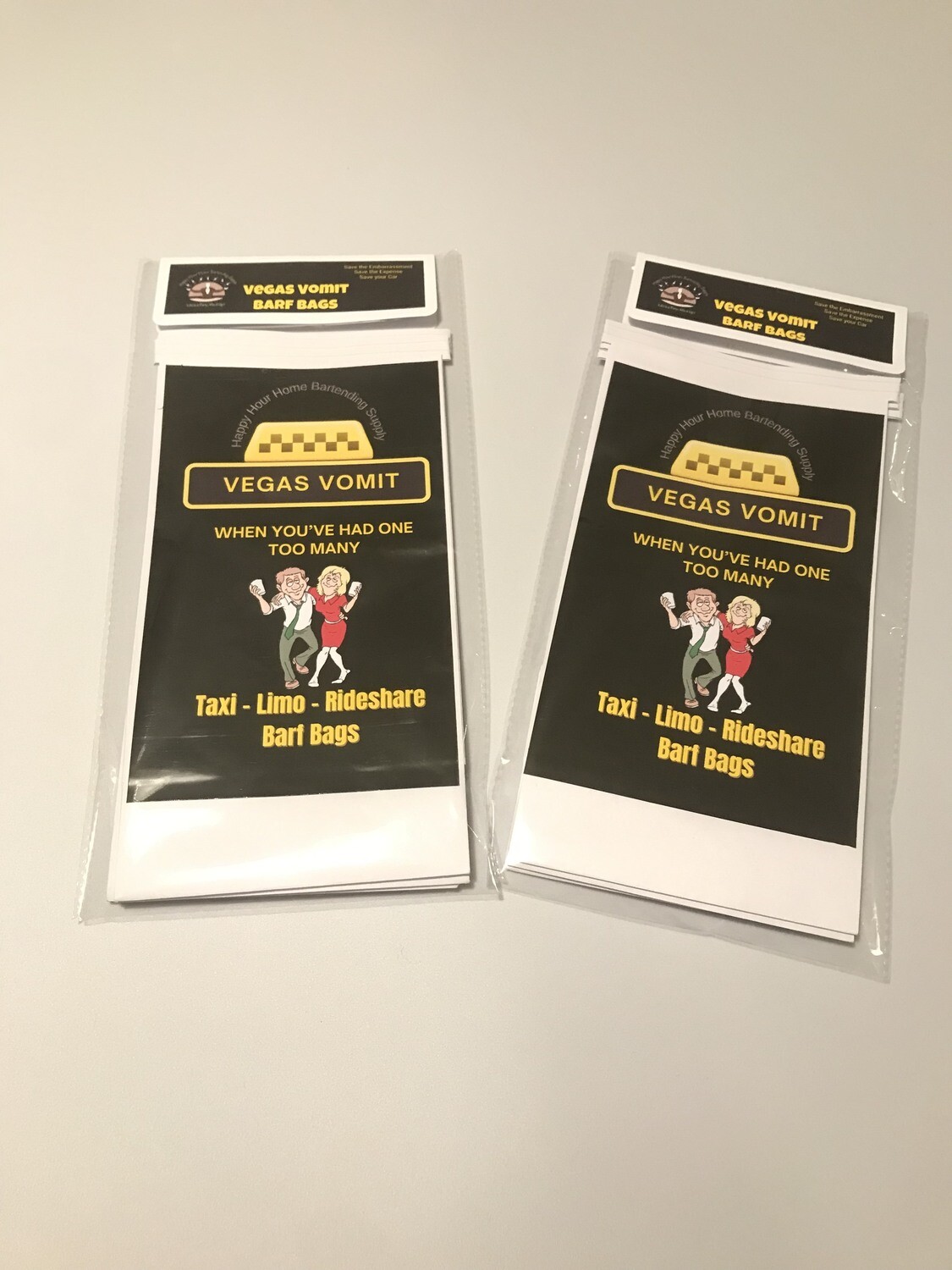 Vegas Vomit Barf Bags (pk of 3)
