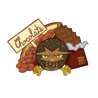 Choco Screech Owl Sticker