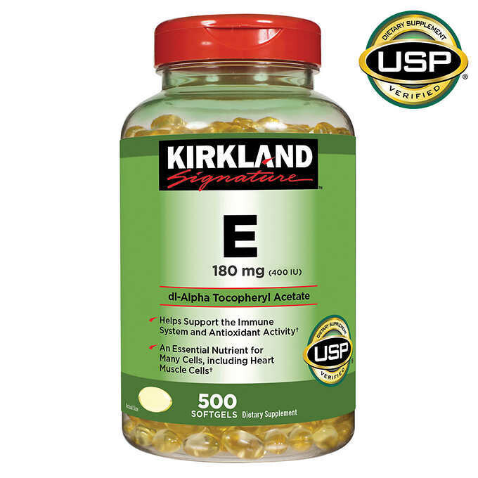 KIRKLAND SIGNATURE VITAMIN E 400IU 500 SOFTGELS