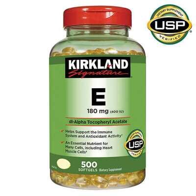 KIRKLAND SIGNATURE VITAMIN E 400IU 500 SOFTGELS