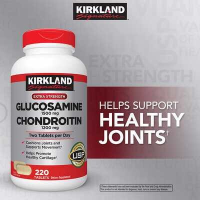 KIRKLAND SIGNATURE GLUCOSAMINE &amp; CHONDROITIN 220 TABLETS