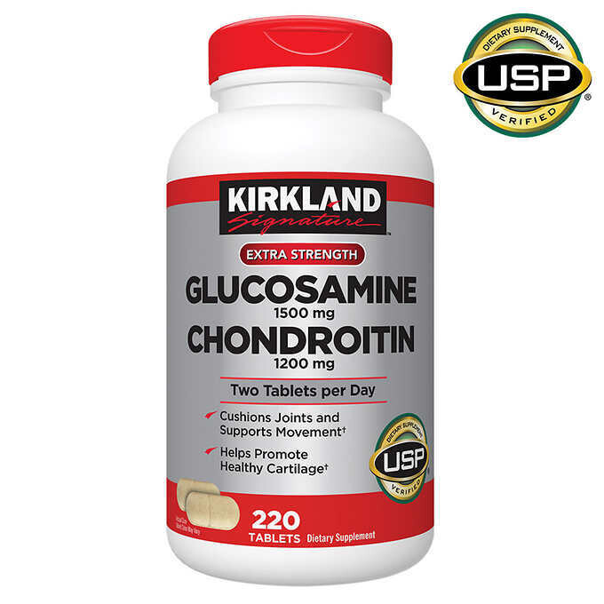 KIRKLAND SIGNATURE GLUCOSAMINE &amp; CHONDROITIN 220 TABLETS