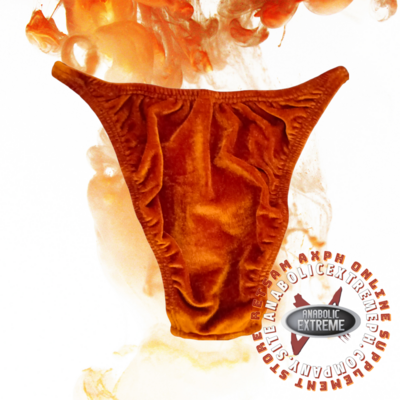 SHINY VELVET TANGERINE BODYBUILDING POSING TRUNKS