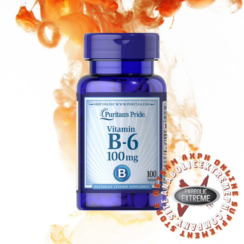 Puritan&#39;s Pride VITAMIN B-6 100 MG 100 TABLETS