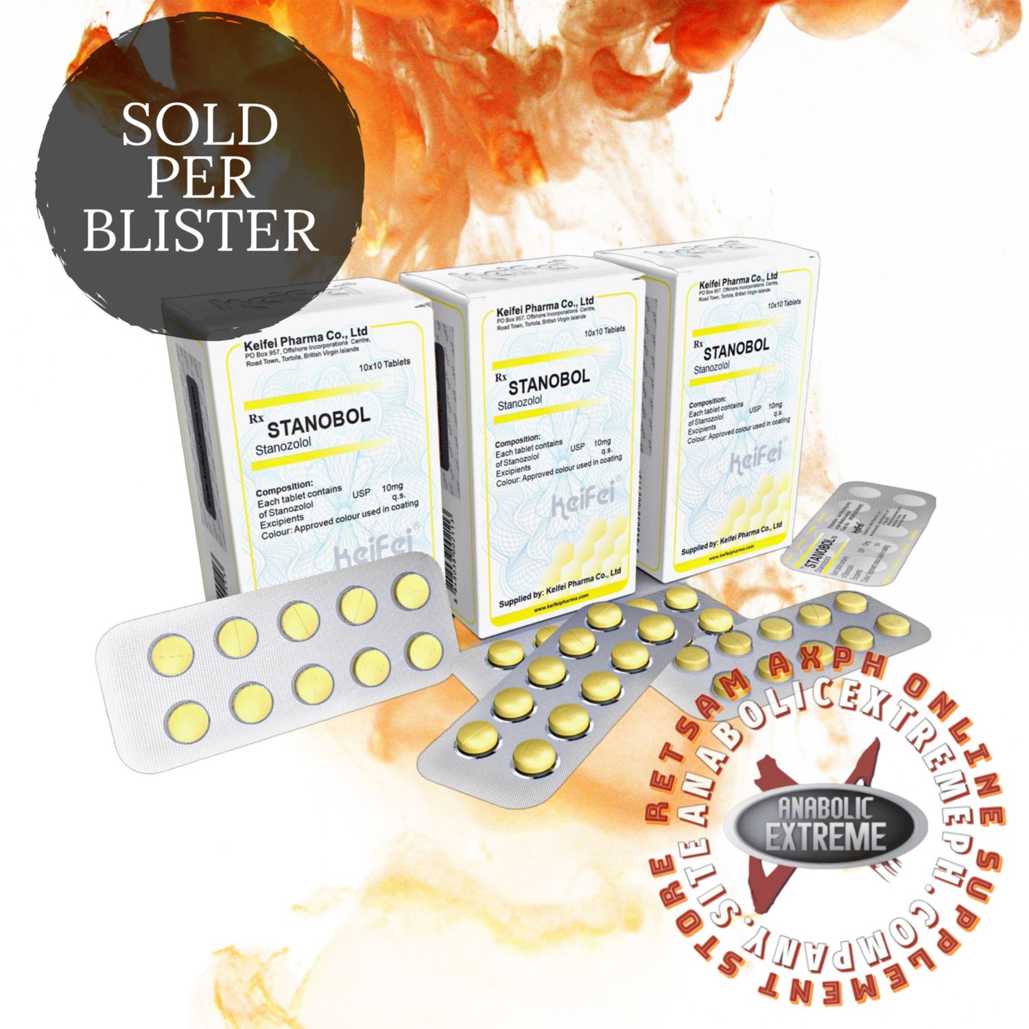 RETAIL PER BLISTER PACK Keifei Pharma Stanobol 10mg x 10 Tablets Blister Pack