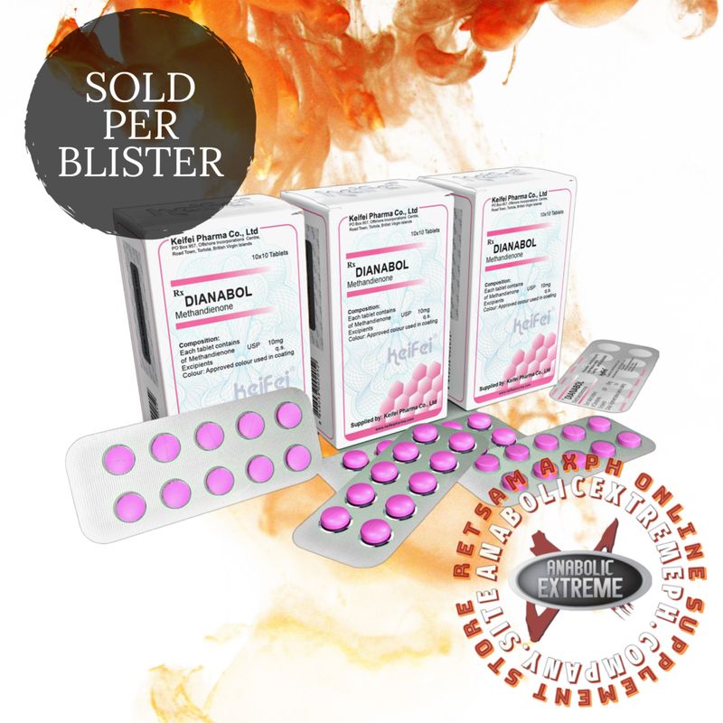 RETAIL PER BLISTER PACK Keifei Pharma Dianabol 10mg x 10 Tablets Blister