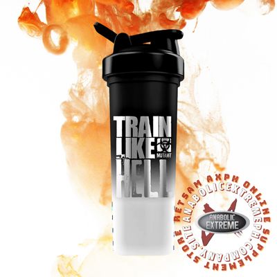 MUTANT TRAIN LIKE HELL 25oz Round Bottom Gym Shaker Cup / Bottle