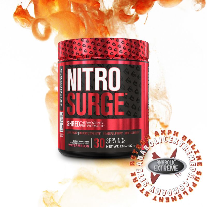 JACKED FACTORY NITROSURGE SHRED PRE-WORKOUT FAT BURNER JACKED FACTORY NITROSURGE SHRED PRE-WORKOUT FAT BURNER