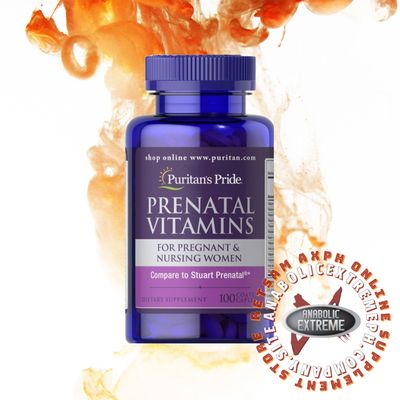 Puritan's Pride PRENATAL VITAMINS 100 COATED CAPLETS