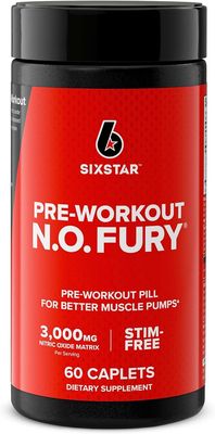 SIXSTAR PRE-WORKOUT N.O. FURY 60 CAPLETS SIXSTAR PRE-WORKOUT N.O. FURY 60 CAPLETS