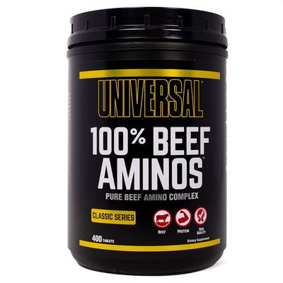 UNIVERSAL 100% BEEF AMINOS 400 TABLETS Exp. Date 03/2025